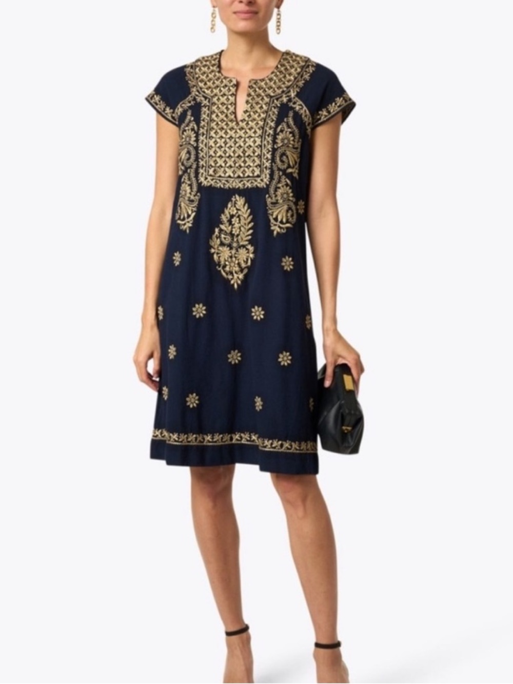 Roller Rabbit Navy/Gold Faith Dress